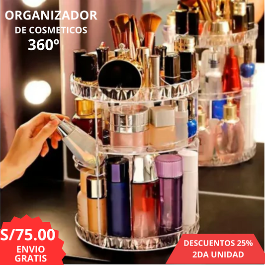 ORGANIZADOR DE COSMETICOS   GIRATORO 360°