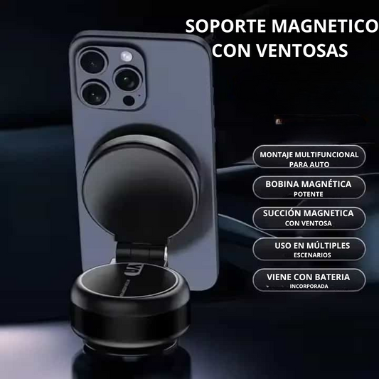 SOPORTE MAGNETICO CON VENTOSAS PARA CELULAR