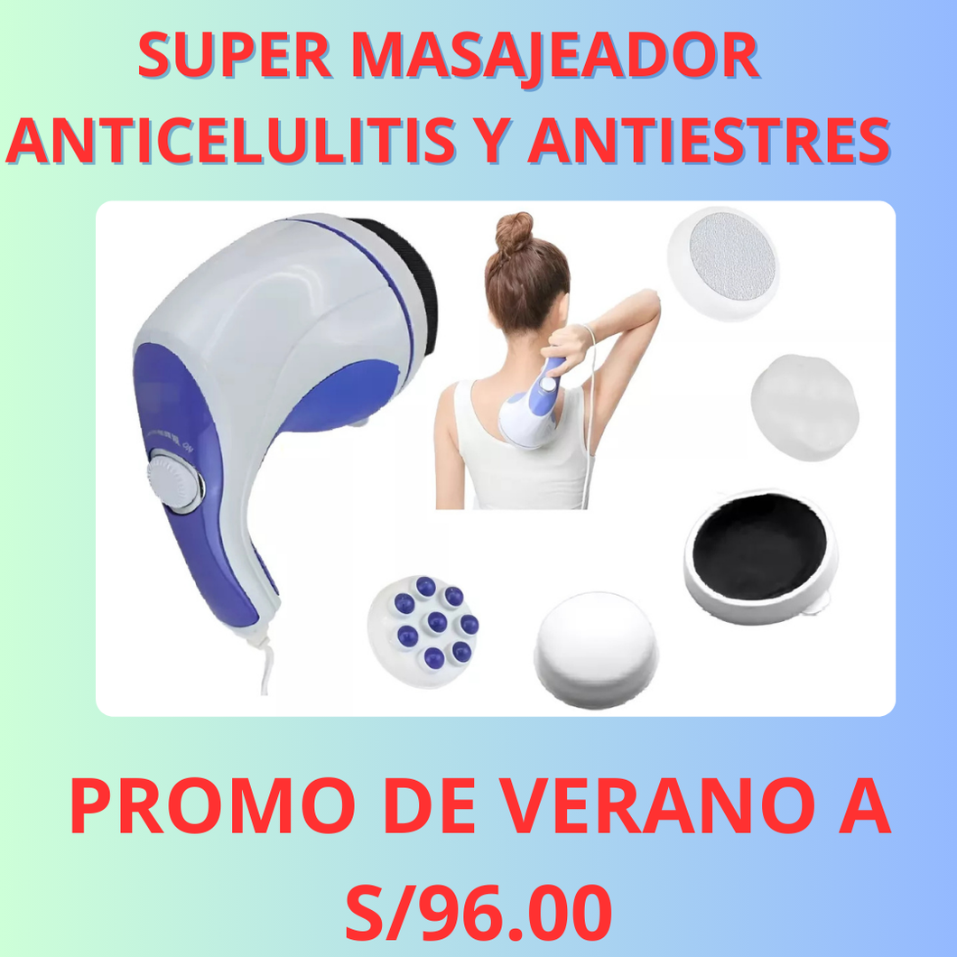 SUPER MASAJEADOR ANTIESTRES Y ANTICELULITES